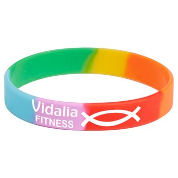 Tie-Dye Silicone Bracelet - One-Color Personalization Available from Positive Promotions