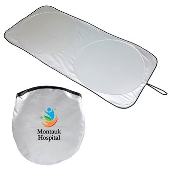 Elite Universal Car Windshield Sun Shade - Personalization Available from Positive Promotions