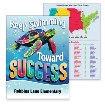 Keep Swimming Toward Success School-to-Home Student Folder - One-Color Personalization Available from Positive Promotions