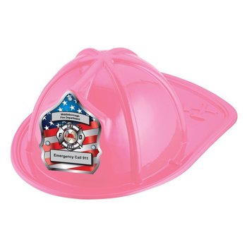 Pink Patriotic Firefighter Hat - One-Color Personalization Available from Positive Promotions