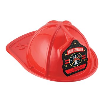 Red Junior Firefighter Stripes Firefighter Hat - One-Color Personalization Available from Positive Promotions