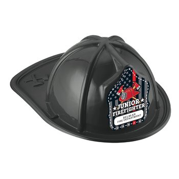Black Thin Red Line Junior Firefighter Hat - One-Color Personalization Available from Positive Promotions