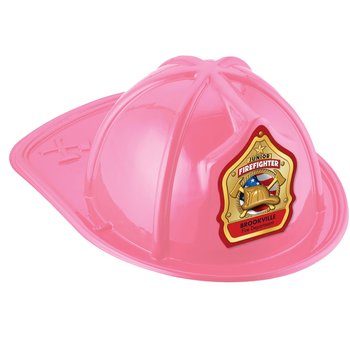 Pink Junior Firefighter Gold-Sticker Hat - One-Color Personalization Available from Positive Promotions