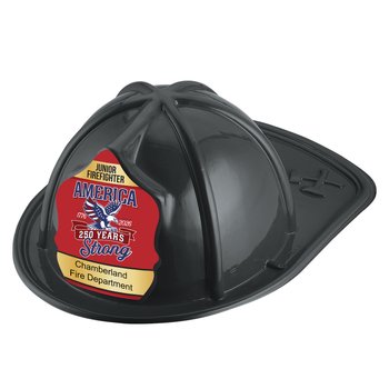 Black America 250 Years Strong Junior Firefighter Fire Hat - One-Color Personalization Available from Positive Promotions