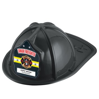 Black Junior Firefighter Proud To Serve Firefighter Hat - One-Color Personalization Available from Positive Promotions