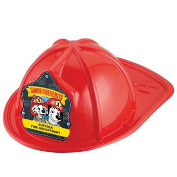 Red Junior Firefighter Dalmatian Firefighter Hat - One-Color Personalization Available from Positive Promotions