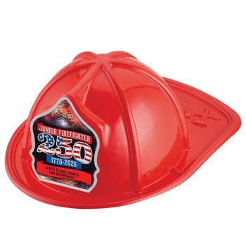 Red USA 250 1776-2026 Junior Firefighter Fire Hat - One-Color Personalization Available from Positive Promotions