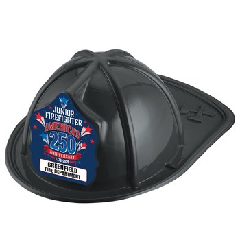 Black America's 250th Anniversary Junior Firefighter Fire Hat - One-Color Personalization Available from Positive Promotions