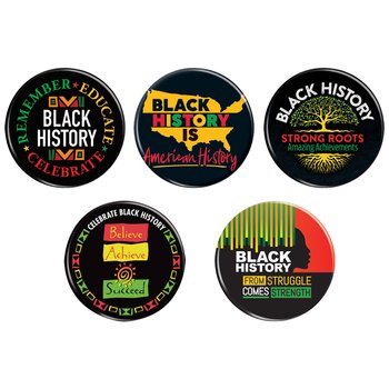 Black History Month Button Assortment - Pack of 50 from Positive Promotions