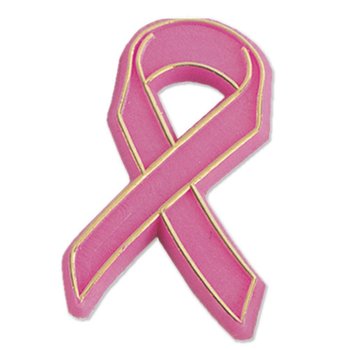 Pink Ribbon Plastic Breast Cancer Awareness Lapel Pins - Pack of 50 from Positive Promotions