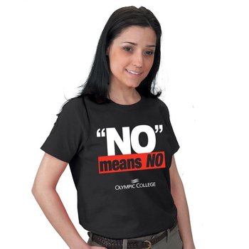 No Means No Short Sleeve T-Shirt - Personalized from Positive Promotions