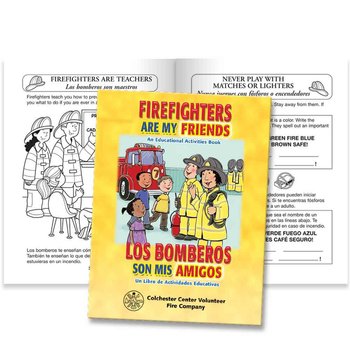 Firefighters Are My Friends Educational Activities Book (English/Spanish) - Personalization Available from Positive Promotions