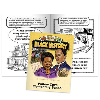 Let's Learn About Black History Educational Activities Book - Personalization Available from Positive Promotions