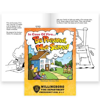 In Case Of Fire... Be Prepared, Not Scared Educational Activities Book - Personalization Available from Positive Promotions