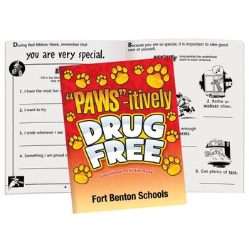 PAWS-itively Drug Free Educational Activities Book - Personalization Available from Positive Promotions