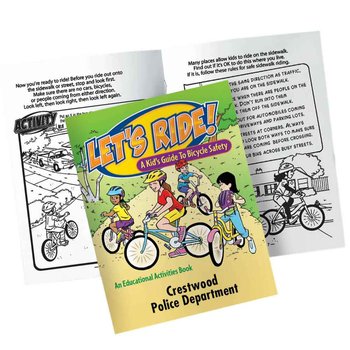 Let's Ride! A Kid's Guide To Bicycle Safety Educational Activities Book - Personalization Available from Positive Promotions