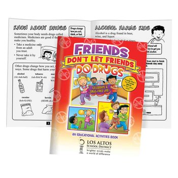 Friends Don't Let Friends Bully Or Do Drugs 2-In-1 Activity Flipbook - Personalization Available from Positive Promotions
