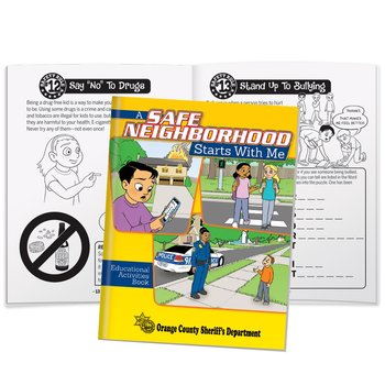 A Safe Neighborhood Starts With Me Educational Activities Book - Personalization Available from Positive Promotions
