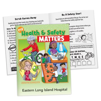 My Health & Safety Matters Educational Activities Book - Personalization Available from Positive Promotions
