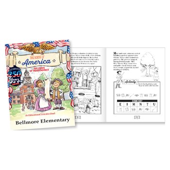 The Birth of America: 250 Years of Independence Educational Activities Book - One-Color Personalization Available from Positive Promotions