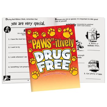 PAWS-itively Drug Free Educational Activities Book Grades 1 - 3 - Pack of 50 from Positive Promotions