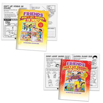 Friends Don't Let Friends Bully Or Do Drugs 2-In-1 Educational Activities Book - Pack of 50 from Positive Promotions
