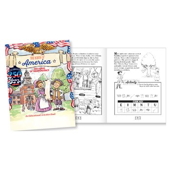The Birth of America: 250 Years of Independence Educational Activities Book - Pack of 50 from Positive Promotions