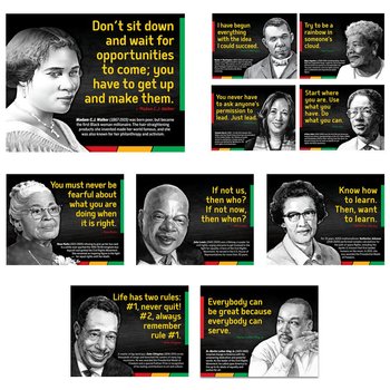 Inspirational African Americans Laminated Posters - Set of 10 from Positive Promotions