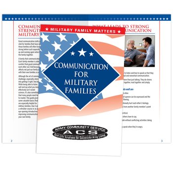 Communication For Military Families Handbook - Personalization Available from Positive Promotions
