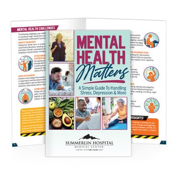 Mental Health Matters: A Simple Guide to Handling Stress, Depression, & More Handbook - One-Color Personalization Available from Positive Promotions