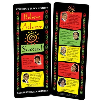 Believe, Achieve, Succeed: Celebrate Black History Bookmark - Pack of 50 from Positive Promotions