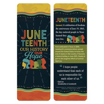 Juneteenth: Our History, Our Hope Bookmark - Pack of 50 from Positive Promotions