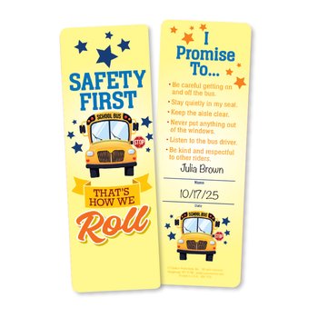 Safety First: That's How We Roll Bookmark - Pack of 25 from Positive Promotions
