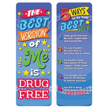 The Best Version of Me Is Drug Free Bookmark - Pack of 100 from Positive Promotions