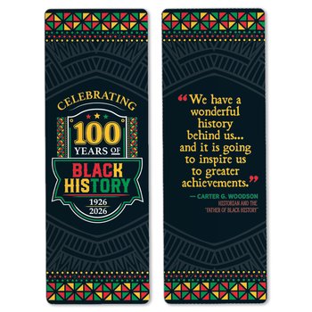 Celebrating 100 Years of Black History: 1926-2026 Bookmark - Pack of 50 from Positive Promotions