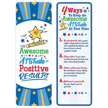 Awesome Attitude = Positive Results Bookmark - Pack of 25 from Positive Promotions