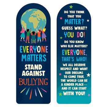 Everyone Matters: Stand Against Bullying Die-Cut Bookmark - Pack of 25 from Positive Promotions