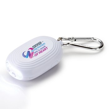Certified Nursing Assistants Are a Work of Heart Personal Safety Mate Alarm & Flashlight With Carabiner from Positive Promotions