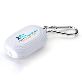 Be the Good: #SocialWorkerLife Personal Safety Mate Alarm & Flashlight With Carabiner from Positive Promotions
