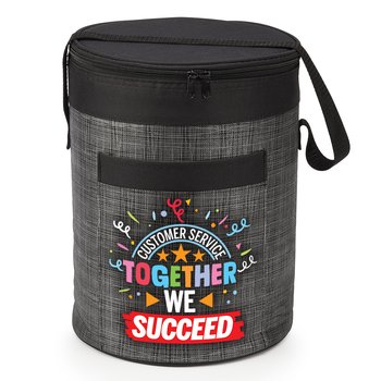 Customer Service: Together We Succeed Brookville Barrel Cooler Bag from Positive Promotions