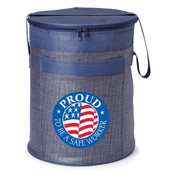 Proud to Be a Safe Worker Brookville Barrel Cooler Bag from Positive Promotions