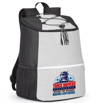 Truck Drivers: Driving the Distance, Making a Difference Hemingway 12-Can Backpack Cooler With Reflective Trim from Positive Promotions