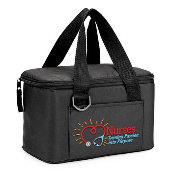 Nurses: Turning Passion Into Purpose Chill Box 6-Can Insulated rPET Lunch/Cooler Bag from Positive Promotions