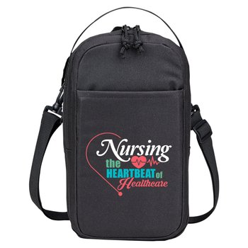 Nursing: The Heartbeat of Healthcare Sling Chill 3-in-1 Insulated Lunch/Cooler Bag from Positive Promotions