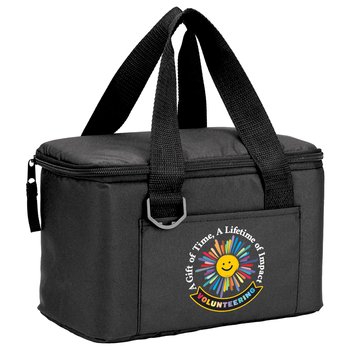 Volunteering: A Gift of Time, A Lifetime of Impact Chill Box 6-Can Insulated rPET Lunch/Cooler Bag from Positive Promotions