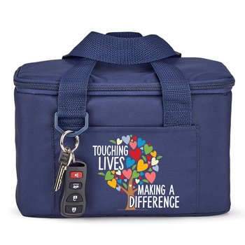 Touching Lives, Making a Difference Chill Box 6-Can Insulated rPET Lunch/Cooler Bag from Positive Promotions