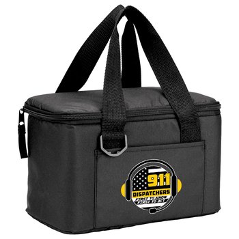 911 Dispatchers: First to Know, First to Act Chill Box 6-Can Insulated rPET Lunch/Cooler Bag from Positive Promotions