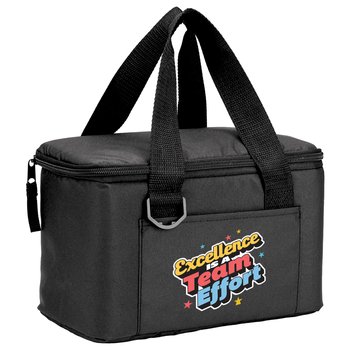 Excellence Is A Team Effort Chill Box 6-Can Insulated RPET Lunch/Cooler Bag from Positive Promotions