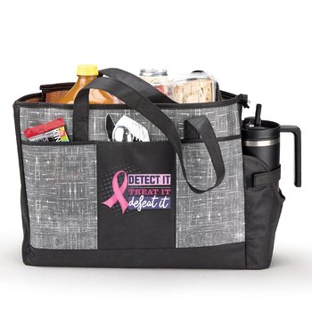 Detect It, Treat It, Defeat It Malibu Non-Woven Insulated Cooler Tote With 30-/40-oz. Tumbler Pocket from Positive Promotions