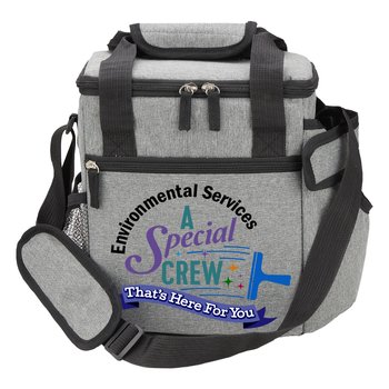 Environmental Services: A Special Crew That's Here For You Riverside Deluxe Lunch/Cooler Bag With 30-/40-oz. Tumbler Pocket from Positive Promotions